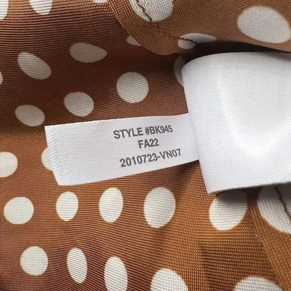 J. Crew Brown White Polka Dot Gwen Sleeveless Cupro Slip Dress Plus Size 18 NWT - Picture 10 of 14